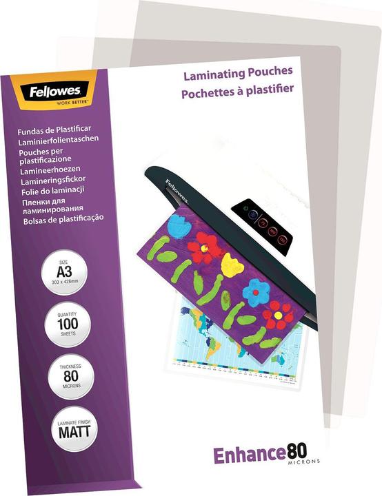 Produktbild Fellowes Enhance 80 (A3, 100 Stück, 80 µm)