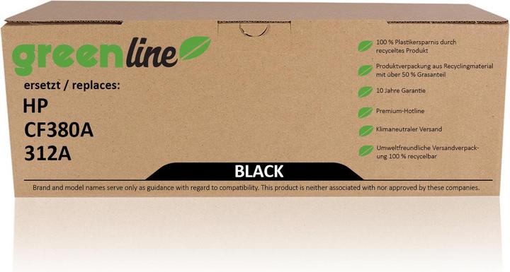 Produktbild Inkadoo Toner greenline ersetzt HP CF 380 A / 312A XL Toner, schwarz Schwarz (BK)