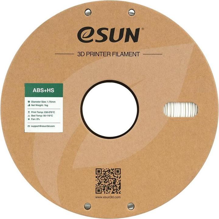 Actual product image eSUN EABS+HS 1.75mm WHITE 1kg (ABS, 1.75 mm, 1000 g, White)
