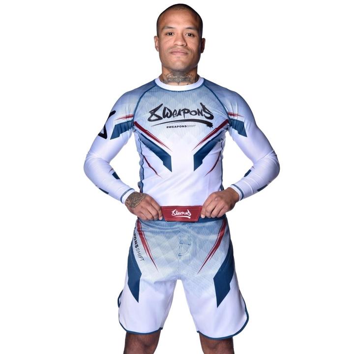 Actual product image 8Weapons Fight Shorts, Shift, white-navy-red, M (M)