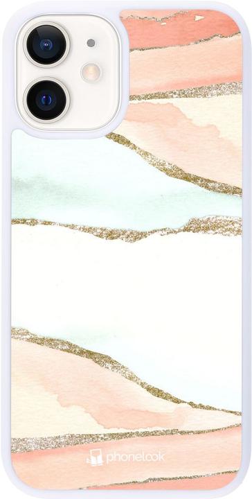 Immagine prodotto PhoneLook Coque Silicone rigide blanc Arancione brillante (Apple iPhone 12 mini)