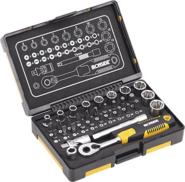 Produktbild Ironside Steckschlüsselsatz mit Bit, 34-teilig (4 mm, 10  mm, 11 mm, 5 mm, 13 mm, 12 mm, 7 mm, 6 mm, 8 mm, 9 mm)