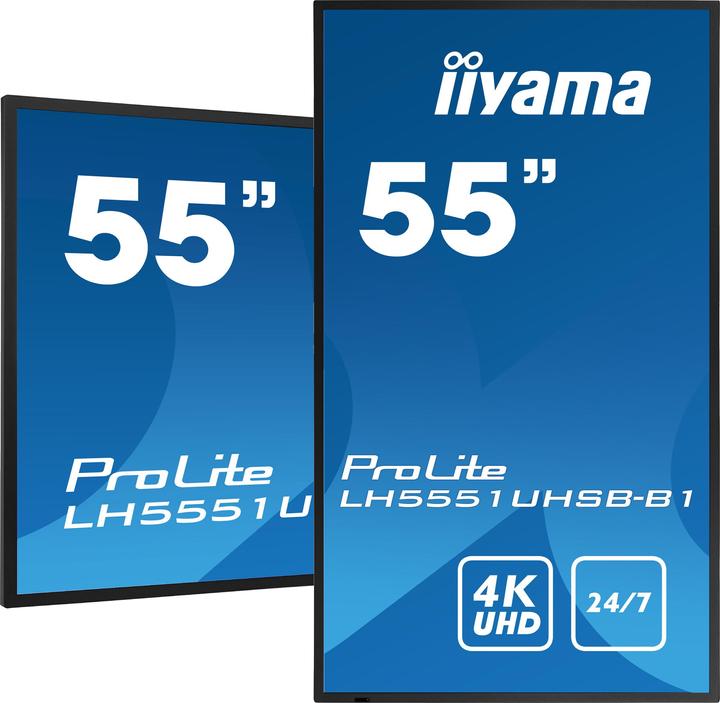 Produktbild iiyama LH5551UHSB-B1 55IN SLIM 4K UHD (3840 x 2160 Pixel, 54")