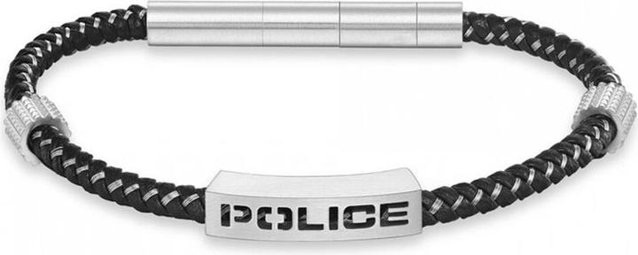 Immagine prodotto Police Elegante bracciale da uomo in pelle nera Assault PEAGB0034902 (10.50 cm, Acciaio inossidabile)