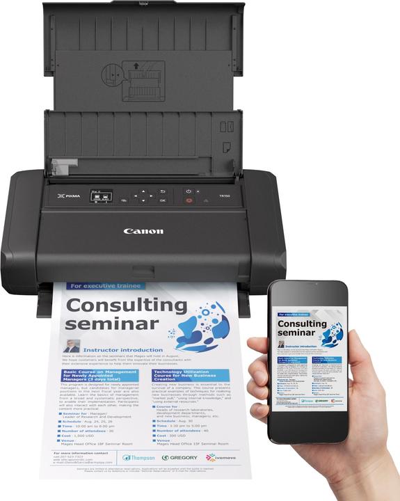 Actual product image Canon PIXMA TR150, battery included (Ink, Colour)