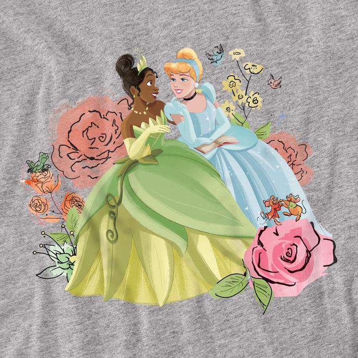 Immagine prodotto Disney Princess In The Garden Maglietta Tiana e Cenerentola Adulto Unisex (L)