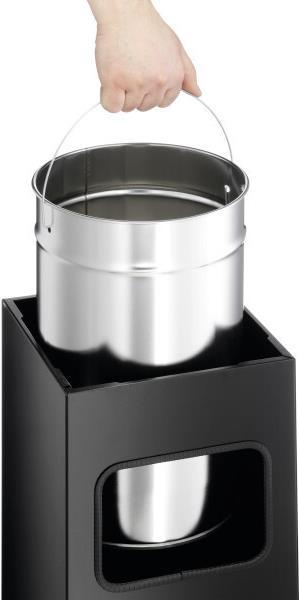 Produktbild Durable Papierkorb Metall 17L eckig mit Ascher 1 ST 333158
