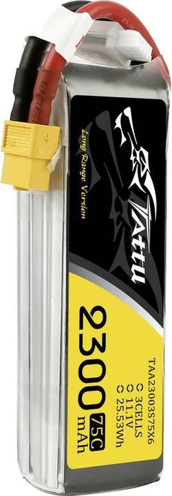 Actual product image Gens Ace Battery Pack TATTU 2300mAh 11.1V 75C 3S1P Lipo with XT60 (11.10 V, 2300 mAh)