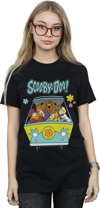 Actual product image Scooby Doo Womens/Ladies Mystery Machine Group Cotton Boyfriend T-Shirt (XXL)