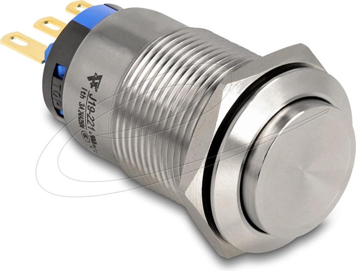 Actual product image Delock Pushbutton for installation 19 mm 3 x solder connection