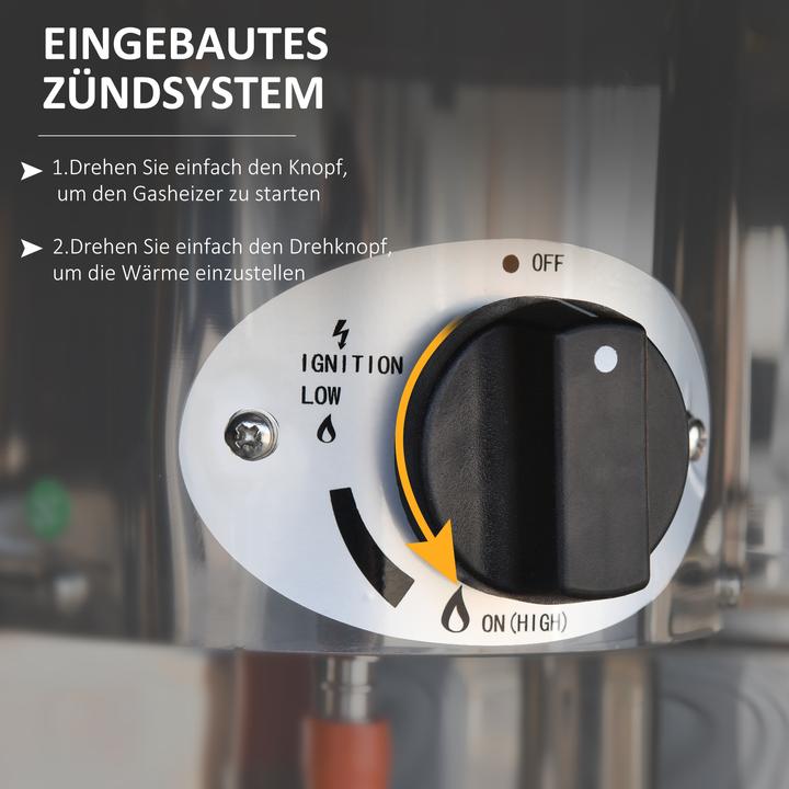 Produktbild Outsunny Heizstrahler Elegantes Design, Hergestellt aus Edelstahl, 10 KW Leistung