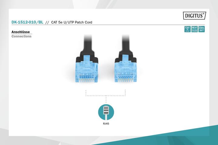 Produktbild Digitus Netzwerkkabel (U/UTP, CAT5e, 1 m)