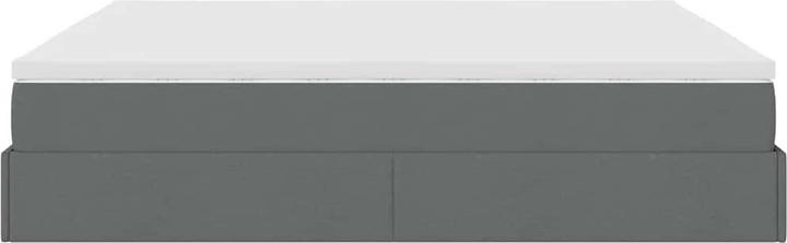 Actual product image VidaXL Ottoman bed with mattress dark grey 160x200 cm fabric (160 x 200 cm)
