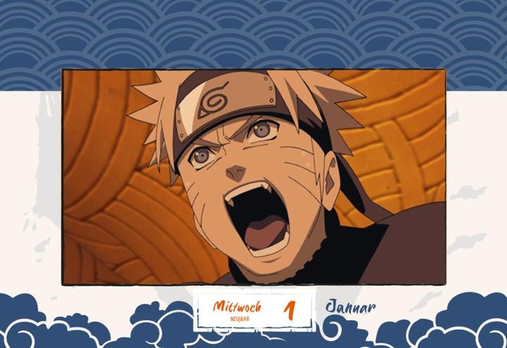 Immagine prodotto Naruto Shippuden 2025 calendario interattivo per ogni giorno (11 x 16 cm, Tedesco)