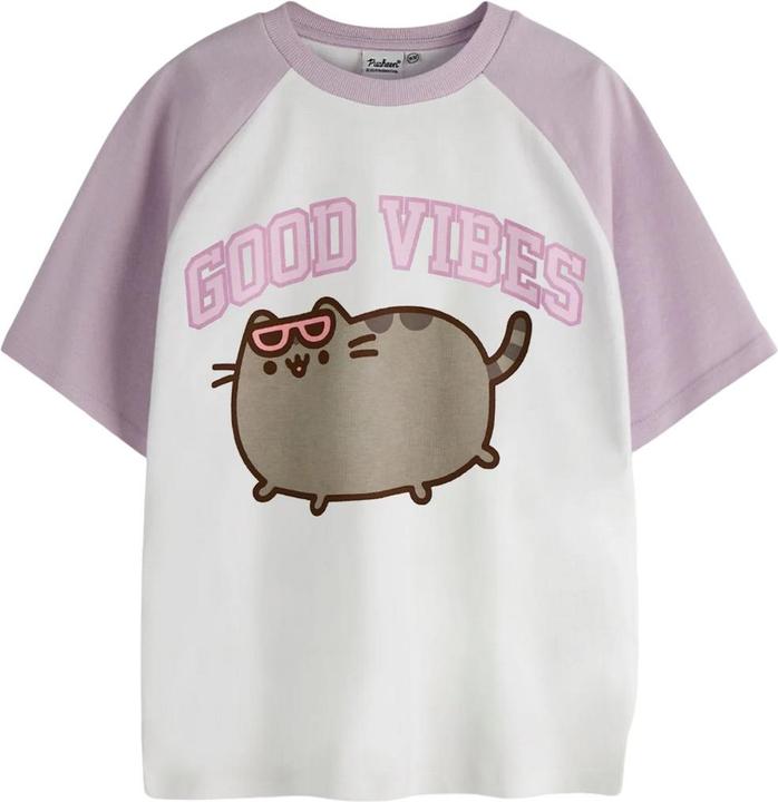 Pusheen Good Vibes TShirt Mädchen Raglanärmel (158, 164)