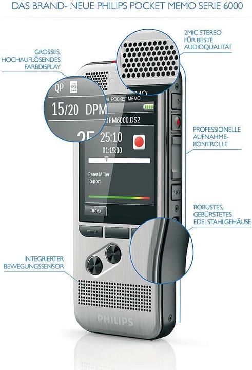 Actual product image Philips DPM6000 Pocket Memo