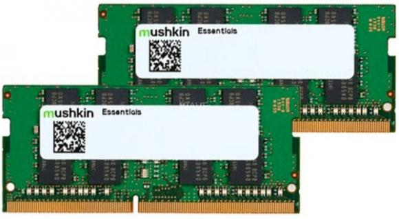 Actual product image Mushkin DDR4 SO-DIMM 16 GB 2400-CL17 - Dual Kit - Essential (2 x 8GB, 2400 MHz, DDR4-RAM, SO-DIMM)