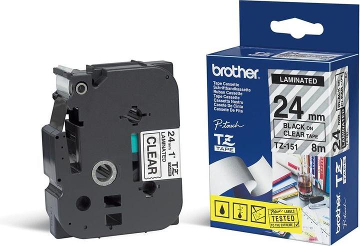 Actual product image Brother Tze-151 (2.40 cm, Black)