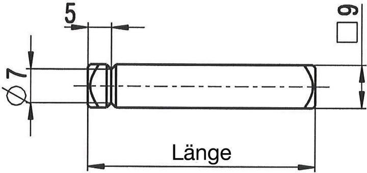 Actual product image BKS Lever handle pin on one side for inactive leaf 78440, 55 mm, galvanised steel (Door handle)