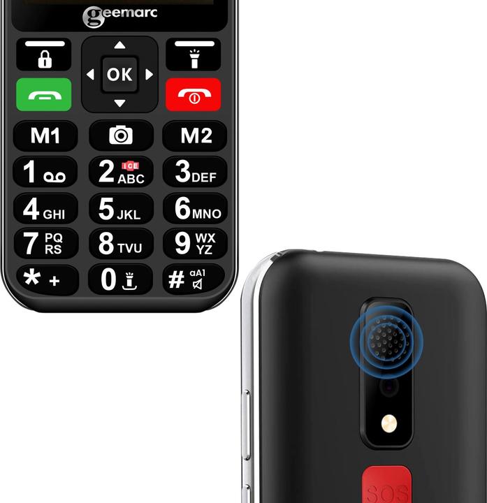 Image du produit Geemarc CL8600 Téléphone portable 4G pour seniors avec grand écran et appareil photo, noir (2.80", 4G)