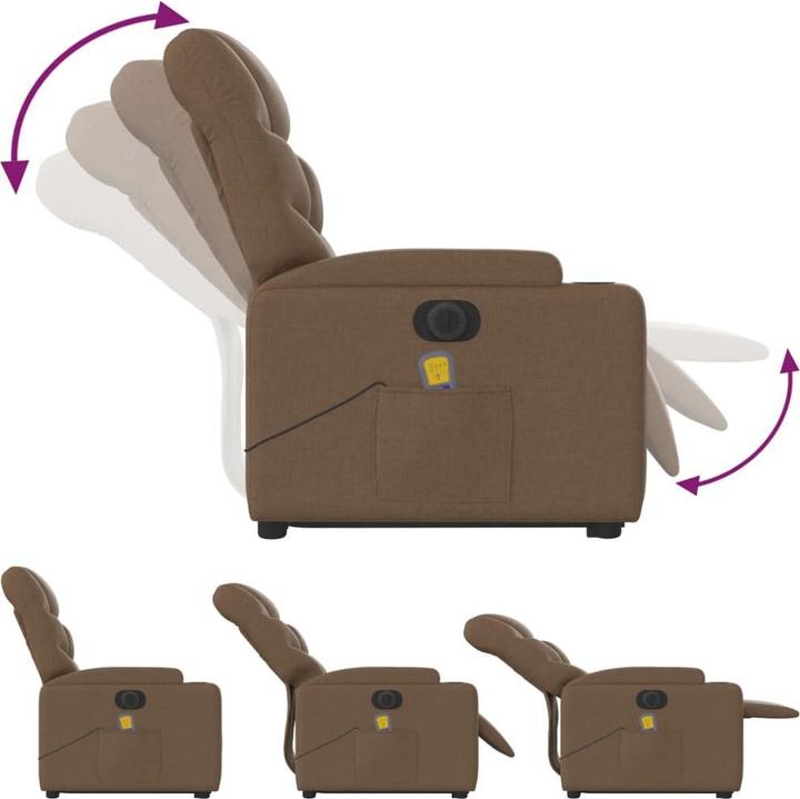 Produktbild VidaXL Elektrischer Massagesessel mit Aufstehhilfe Stoff