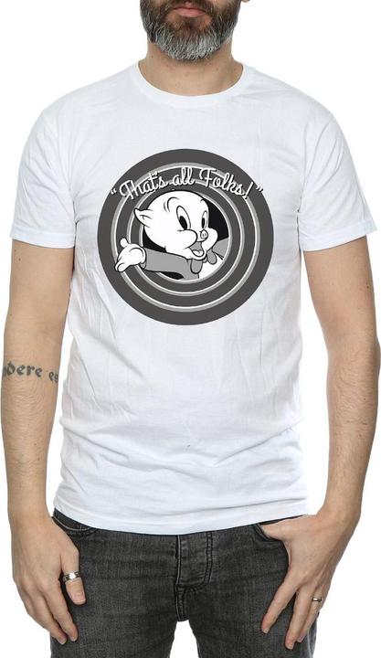 Immagine prodotto Looney Tunes Maglietta uomo That's All Folks Porky Pig in cotone (XXL)