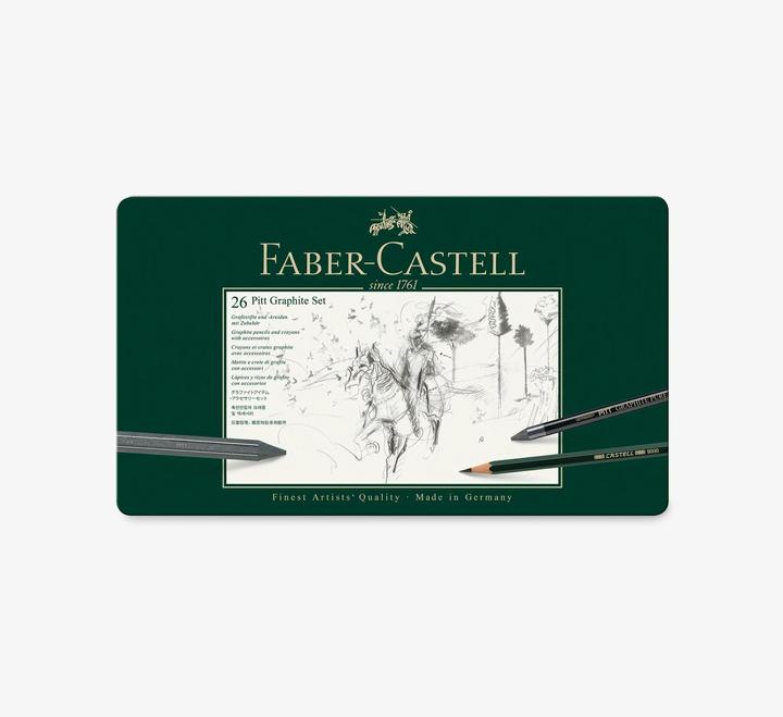 Produktbild Faber-Castell Pitt Graphite Set (2H, 4B, 6B, 3B, HB, 2B, B, 26 x)