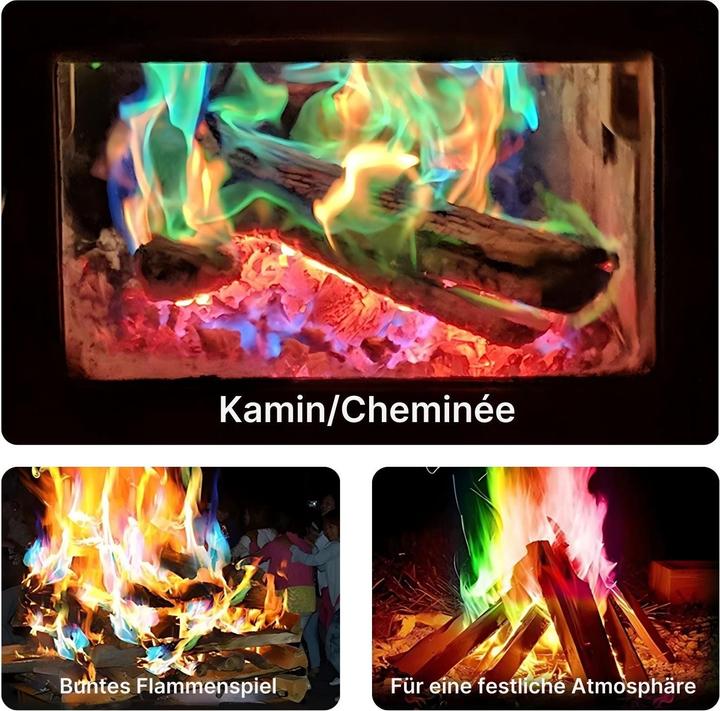 Actual product image Hermex Magic-Fire-Powder Powder for flame colouring Fire Colour Powder Set