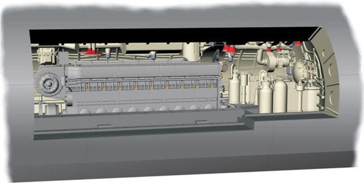 Actual product image CMK Submarine IX Diesel Engine section