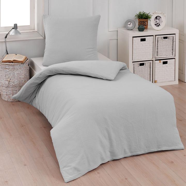 Produktbild Traumschlaf Musselin Uni (Duvetbezug, 155x220 cm + 80x80 cm)