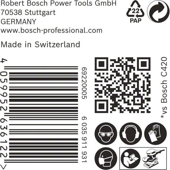 Produktbild Bosch Professional Zubehör EXPERT C470 Schleifpapier, 80 x 133 mm, G 80, 50 Stück (80)