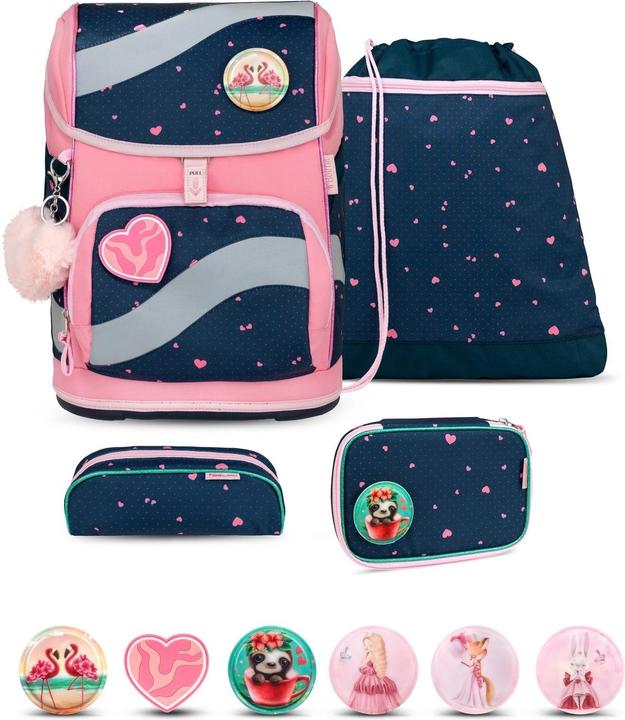 Belmil SMARTY Schulrucksack-Set In Love With Hearts (20 l)