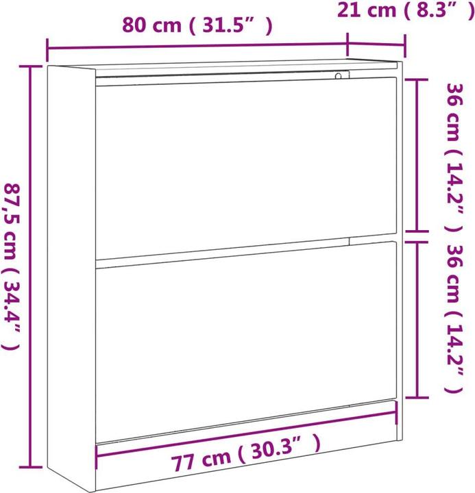 Produktbild VidaXL Nalani (80 x 21 x 87.5 cm)
