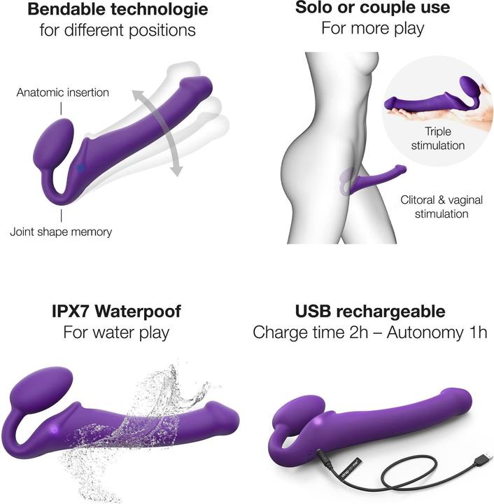Produktbild Strap-on-me Vibrating Bendable Strap-on