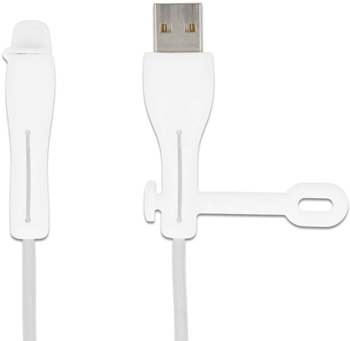 Image du produit Delock Cache-poussière pour prise USB Type-A et prise Apple Lightning™ set 2 pièces blanc (Enrouleur de câble)