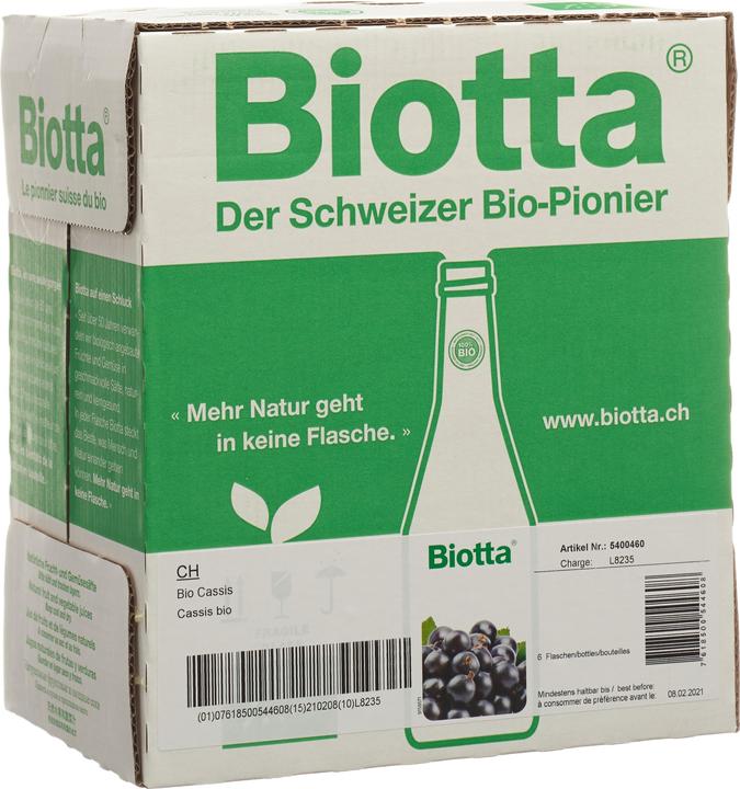Produktbild Biotta Cassis (6 x 50 cl)