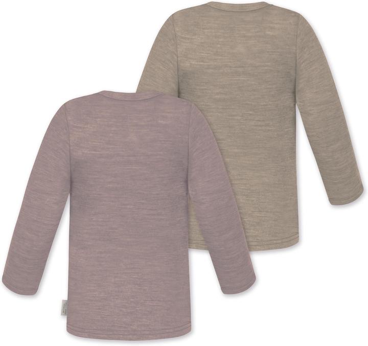 Produktbild Normani 2er Pack Baby Merino Longsleeve „Taupo" - 9473 (62)