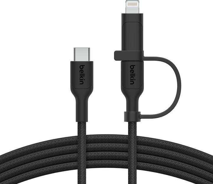 Immagine prodotto Belkin BOOST CHARGE 2-in-1 cavo USB-C/Lig.1.5m sw.CAC003hq1.5MWH (1.50 m, USB 2.0)