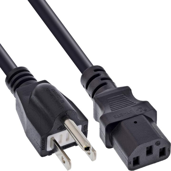 Actual product image InLine Mains cable, mains plug Japan to IEC plug C13, 1.8m (1.80 m)
