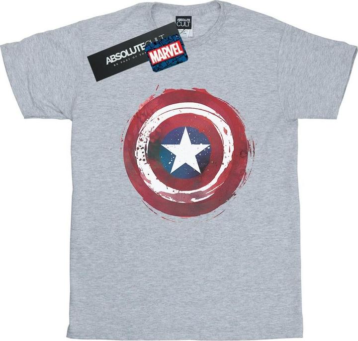 Actual product image Mens Captain America Splatter Shield T-Shirt (M)