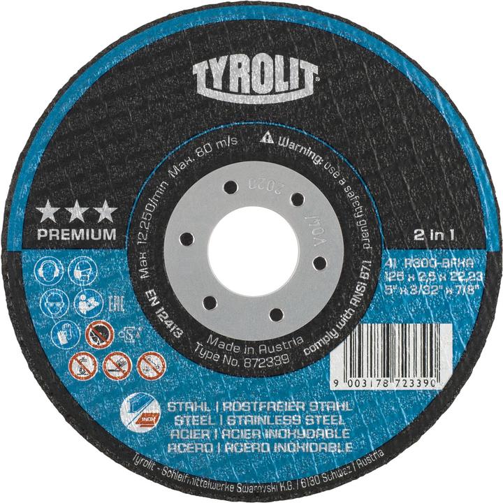 Actual product image Tyrolit Cutting disc cranked Premium*** 230 x 3.0 mm 2in1 shape 42