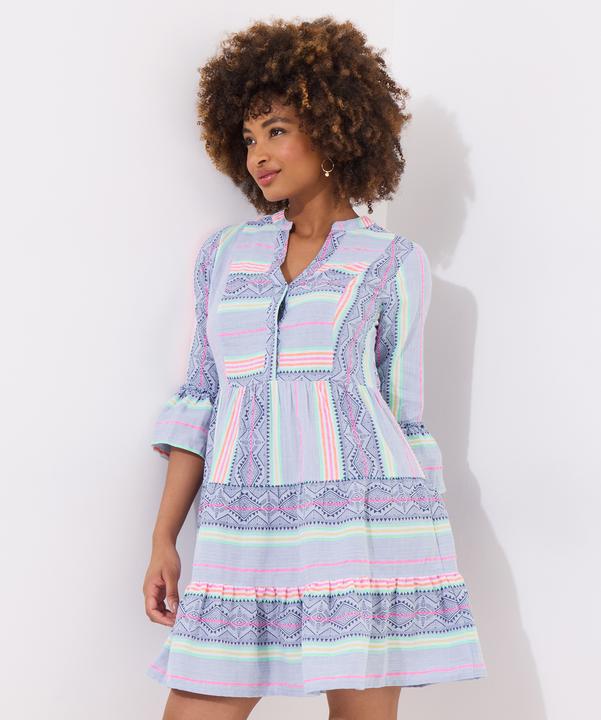 Produktbild Joe Browns Neon Striped Jacquard Flared Sleeve Tunic Mini Dress (10)