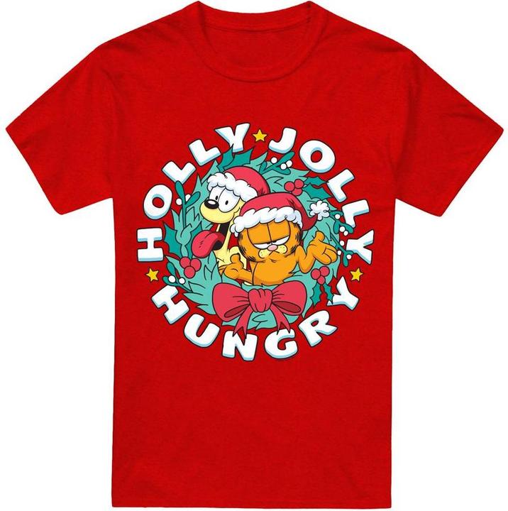 Produktbild Garfield Holly Jolly Hungry TShirt weihnachtliches Design (S)