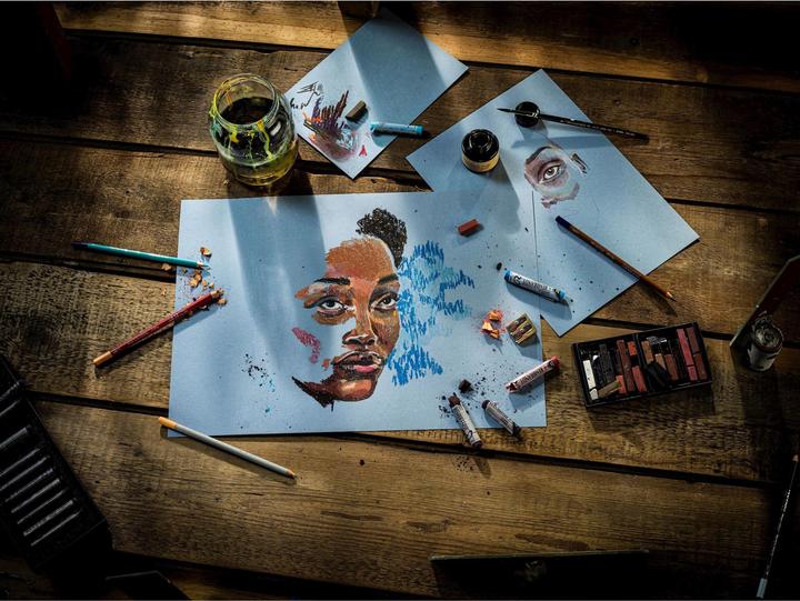 Immagine prodotto Rembrandt Tampone per pittura Tonalità A4, 50 fogli, Blu (A4)