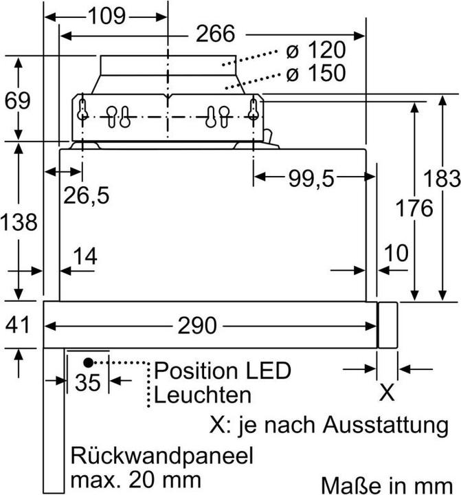 Image du produit Siemens LI64LA521 (Hotte écran plat)