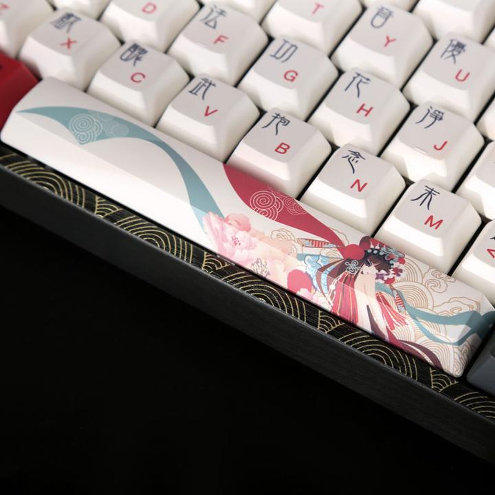 Produktbild Varmilo VEA87 Beijing Opera TKL Gaming Tastatur, MX-Brown, weisse LED - US Layout (US, Kabelgebunden)