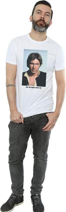 Actual product image Star Wars Mens Han Solo May The Force T-Shirt (S)