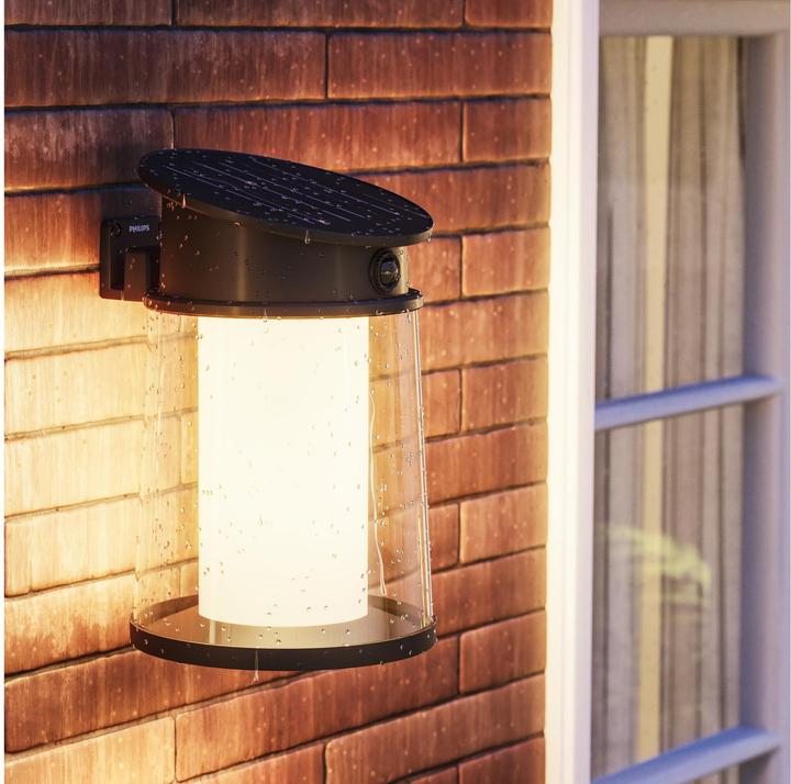 Image du produit Philips Lighting Juda 929004633201 Solar-Aussenwandleuchte 3.2 W Warmweiss Schwa (470 lm, IP44)