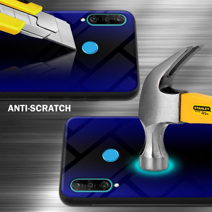 Produktbild Cadorabo TPU Gestreiftes Glas Cover (Huawei P30 Lite)