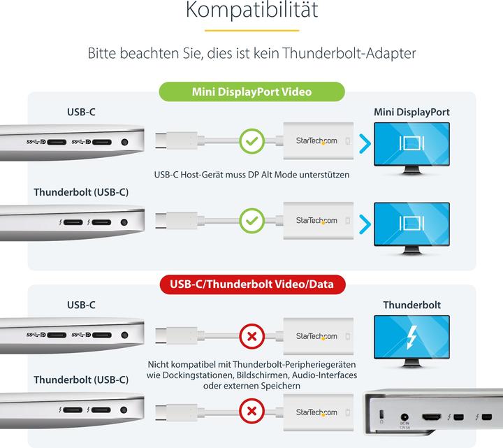 Energie-Label StarTech USB-C zu Mini DisplayPort (Mini DP, 6 cm)